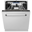 ZLINE 24" Tallac Series 3rd Rack Dishwasher in Custom Panel Ready with Stainless Steel Tub, 51dBa (DWV-24)