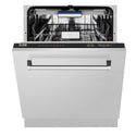 ZLINE 24 in. Tallac Series 3rd Rack Dishwasher in Stainless Steel with Traditional Handle, 51dBa (DWV-304-24)