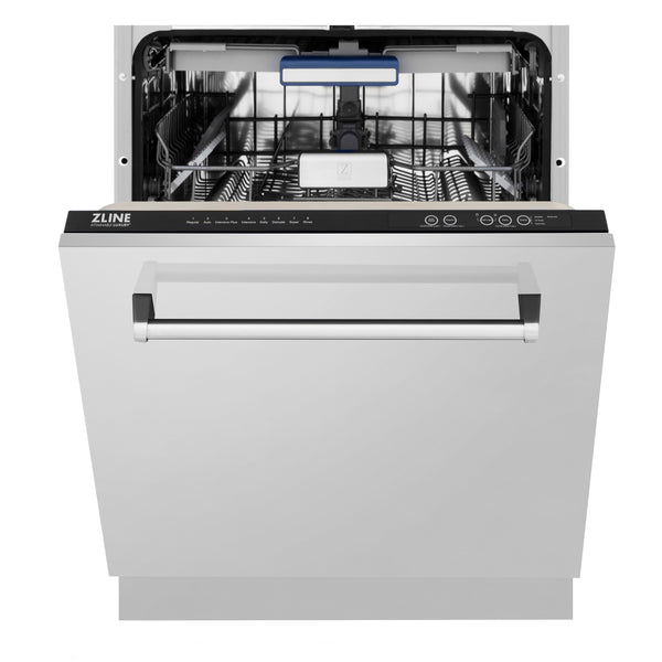 ZLINE 24 in. Tallac Series 3rd Rack Dishwasher in Stainless Steel with Traditional Handle, 51dBa (DWV-304-24)