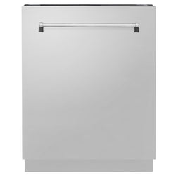 ZLINE 24 in. Tallac Series 3rd Rack Dishwasher in Stainless Steel with Traditional Handle, 51dBa (DWV-304-24)