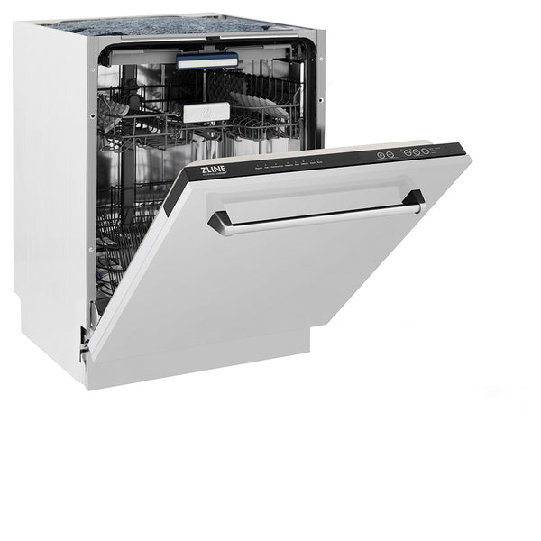 ZLINE 24 in. Tallac Series 3rd Rack Tall Tub Dishwasher in Stainless Steel, 51dBa (DWV-304-24)