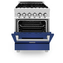 ZLINE 24 in. 2.8 cu. ft. Legacy Dual Fuel Range with 4 Burner Gas Cooktop and Electric Convection Oven