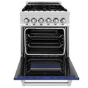 ZLINE 24 in. 2.8 cu. ft. Legacy Dual Fuel Range with 4 Burner Gas Cooktop and Electric Convection Oven