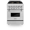 ZLINE 24 in. 2.8 cu. ft. Legacy Dual Fuel Range with 4 Burner Gas Cooktop and Electric Convection Oven