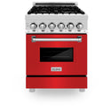 ZLINE 24 in. 2.8 cu. ft. Legacy Dual Fuel Range with 4 Burner Gas Cooktop and Electric Convection Oven