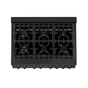 ZLINE 36 in. 4.6 cu. ft. Legacy Dual Fuel Range with 6 Burner Gas Cooktop and Electric Convection Oven in Black Stainless Steel, Open Box-Great Condition