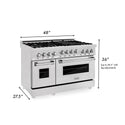 ZLINE 48 in. 6.0 cu. ft. Range with Natural Gas Stove and Natural Gas Oven in Fingerprint Resistant Stainless Steel (RGS-SN-48)