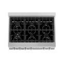 ZLINE 36 in. Classic Gas Rangetop with 6 Burners and Porcelain Cooktop in Satin Stainless Steel, Open Box-Good Condition