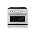 ZLINE 36 in. 5.2 cu. ft. Paramount Gas Range with 6 Burner Cooktop and Convection Gas Oven in Stainless Steel, Open Box-Great Condition