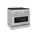 ZLINE 36 in. 5.2 cu. ft. Paramount Gas Range with 6 Burner Cooktop and Convection Gas Oven in Stainless Steel, Open Box-Great Condition