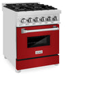 ZLINE 24 in. 2.8 cu. ft. Legacy Dual Fuel Range with 4 Burner Gas Cooktop and Electric Convection Oven