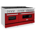 ZLINE 60 in. 7.4 cu. ft. Legacy Dual Fuel Range with 9 Burner Gas Cooktop and 2 Electric Convection Ovens