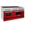 ZLINE 60 in. 7.4 cu. ft. Legacy Dual Fuel Range with 9 Burner Gas Cooktop and 2 Electric Convection Ovens