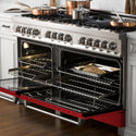 ZLINE 60 in. 7.4 cu. ft. Legacy Dual Fuel Range with 9 Burner Gas Cooktop and 2 Electric Convection Ovens