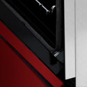 ZLINE 24 in. 2.8 cu. ft. Legacy Induction Range with 4 Element Cooktop and Electric Oven in Stainless Steel and Red Gloss Door, Open Box-Good Condition
