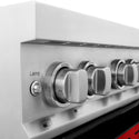 ZLINE 30 in. 4.0 cu. ft. Legacy Induction Range with 4 Element Cooktop and Electric Oven in Stainless Steel and Red Gloss Door, Open Box-Great Condition