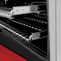 ZLINE 30 in. 4.0 cu. ft. Legacy Dual Fuel Range with 4 Burner Gas Cooktop and Electric Convection Oven in Stainless Steel and Red Matte Door (RA-RM-30)