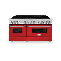 ZLINE 60 in. 7.4 cu. ft. Legacy Dual Fuel Range with 9 Burner Gas Cooktop and 2 Electric Convection Ovens