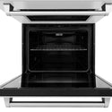 ZLINE 30 in. Professional True Convection Double Wall Oven with Air Fry and Self Clean in Stainless Steel, Open Box-Good Condition