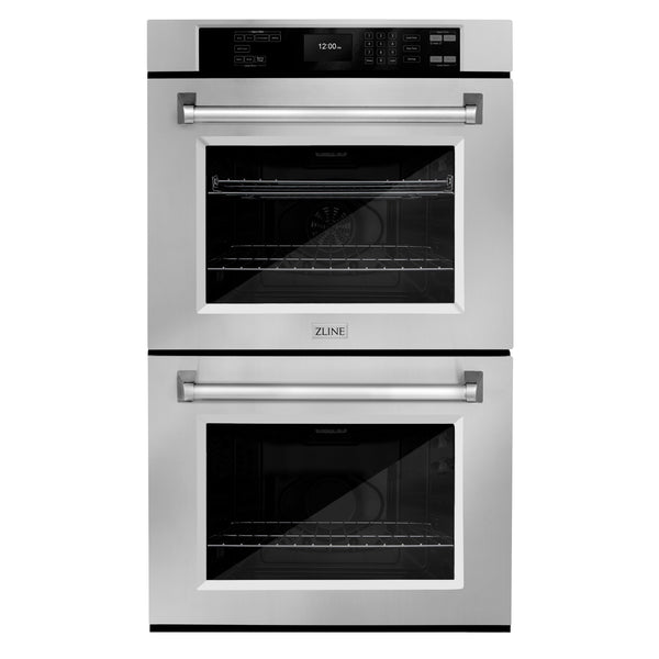 ZLINE 30 in. Professional True Convection Double Wall Oven with Air Fry and Self Clean in Stainless Steel (WAD-30)