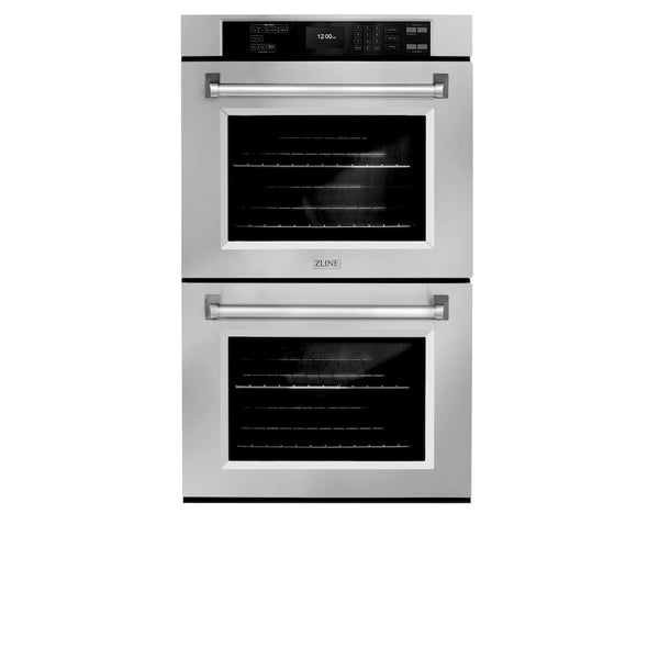 ZLINE 30 in. Professional True Convection Double Wall Oven with Air Fry and Self Clean in Stainless Steel, Open Box-Good Condition