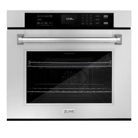 ZLINE 30 in. Professional True Convection Single Wall Oven with Air Fry and Self Clean in Stainless Steel, Open Box-Good Condition