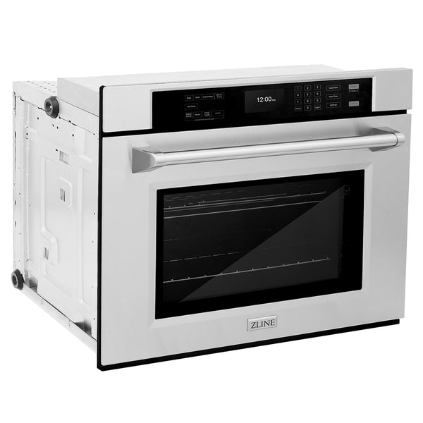 ZLINE 30 in. Professional True Convection Single Wall Oven with Air Fry and Self Clean in Stainless Steel, Open Box-Great Condition