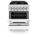 ZLINE 24 in. 2.8 cu. ft. Legacy Dual Fuel Range with 4 Burner Gas Cooktop and Electric Convection Oven