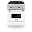 ZLINE 24 in. 2.8 cu. ft. Legacy Dual Fuel Range with 4 Burner Gas Cooktop and Electric Convection Oven