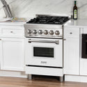 ZLINE 24 in. 2.8 cu. ft. Legacy Dual Fuel Range with 4 Burner Gas Cooktop and Electric Convection Oven