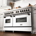 ZLINE 60 in. 7.4 cu. ft. Legacy Dual Fuel Range with 9 Burner Gas Cooktop and 2 Electric Convection Ovens