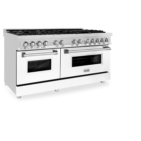 ZLINE 60 in. 7.4 cu. ft. Legacy Dual Fuel Range with 9 Burner Gas Cooktop and 2 Electric Convection Ovens