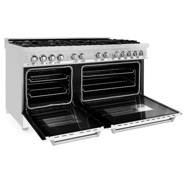 ZLINE 60 in. 7.4 cu. ft. Legacy Dual Fuel Range with 9 Burner Gas Cooktop and 2 Electric Convection Ovens