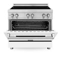 ZLINE 36" 4.6 cu. ft. Induction Range in DuraSnow with a 4 Element Stove and Electric Oven (RAINDS-36)