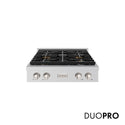 ZLINE 30 in. Paramount Gas Rangetop with 4 Burner DuoPro™ Cooktop in Stainless Steel (PSRT30)