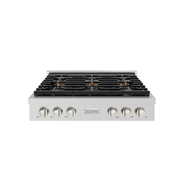 ZLINE 36 in. Paramount Gas Rangetop with 6 Burner DuoPro™ Cooktop in Stainless Steel