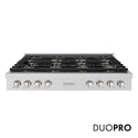 ZLINE 48 in. Paramount Gas Rangetop with 8 Burner DuoPro™ Cooktop in Stainless Steel