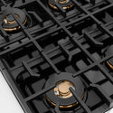 ZLINE Autograph Edition 30 in. Paramount Gas Rangetop with 4 Burner DuoPro™ Cooktop in Stainless Steel and Polished Gold Accents (PSRTZ-30-G)