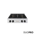 ZLINE Autograph Edition 30 in. Paramount Gas Rangetop with 4 Burner DuoPro™ Cooktop in Stainless Steel and Matte Black Accents, Open Box-Good Condition