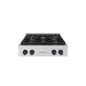 ZLINE Autograph Edition 30 in. Paramount Gas Rangetop with 4 Burner DuoPro™ Cooktop in Stainless Steel and Matte Black Accents, Open Box-Good Condition