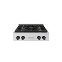 ZLINE Autograph Edition 30 in. Paramount Gas Rangetop with 4 Burner DuoPro™ Cooktop in Stainless Steel and Matte Black Accents, Open Box-Great Condition