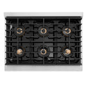ZLINE Autograph Edition 36 in. Paramount Gas Rangetop with 6 Burner DuoPro™ Cooktop in Stainless Steel and Champagne Bronze Accents, Open Box-Great Condition