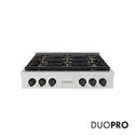 ZLINE Autograph Edition 36 in. Paramount Gas Rangetop with 6 Burner DuoPro™ Cooktop in Stainless Steel and Matte Black Accents, Open Box-Good Condition
