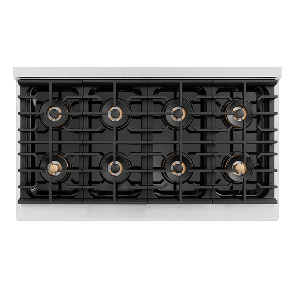 ZLINE Autograph Edition 48 in. Paramount Gas Rangetop with 8 Burner DuoPro™ Cooktop in Stainless Steel and Champagne Bronze Accents, Open Box-Great Condition