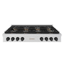 ZLINE Autograph Edition 48 in. Paramount Gas Rangetop with 8 Burner DuoPro™ Cooktop in Stainless Steel and Matte Black Accents, Open Box-Great Condition