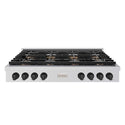 ZLINE Autograph Edition 48 in. Paramount Gas Rangetop with 8 Burner DuoPro™ Cooktop in Stainless Steel and Matte Black Accents, Open Box-Good Condition