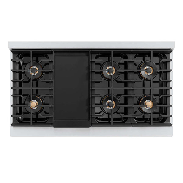 ZLINE Autograph Edition 48 in. Paramount Gas Rangetop with 8 Burner DuoPro™ Cooktop in Stainless Steel and Matte Black Accents, Open Box-Good Condition