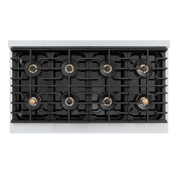 ZLINE Autograph Edition 48 in. Paramount Gas Rangetop with 8 Burner DuoPro™ Cooktop in Stainless Steel and Matte Black Accents, Open Box-Good Condition