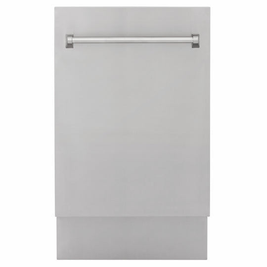 ZLINE 18 in. Tallac Series 3rd Rack Dishwasher with Auto Door Open Drying, 51dBa, Stainless Steel Panel (DWV-304-18)