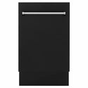ZLINE 18 in. Tallac Series 3rd Rack Dishwasher with Auto Door Open Drying, 51dBa, Black Matte Panel (DWV-BLM-18)